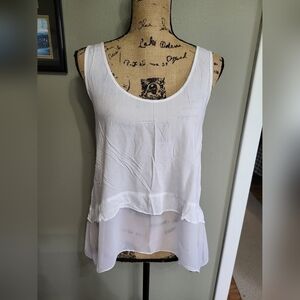 BCBGeneration White Layered Tank in White